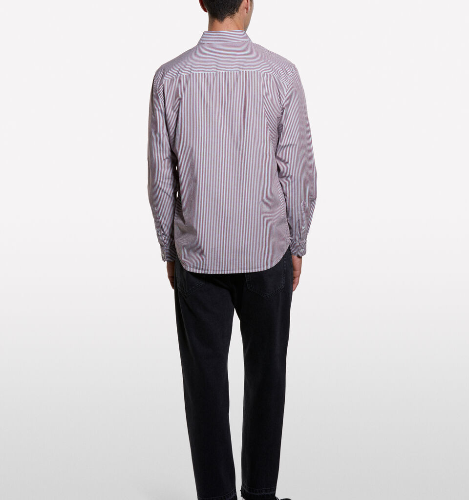 Πουκάμισο ροζ με χρωματιστό νήμα - πουκάμισα regular ανδρικά - Ροζ | Sisley image number 2